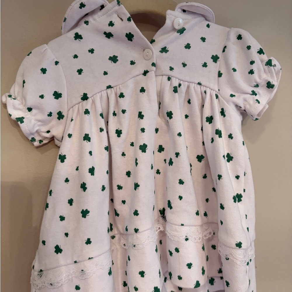 ☘️The Bridgets of Erin Shamrock babydoll St Patrick’s Dress size 6M - Picture 4 of 5